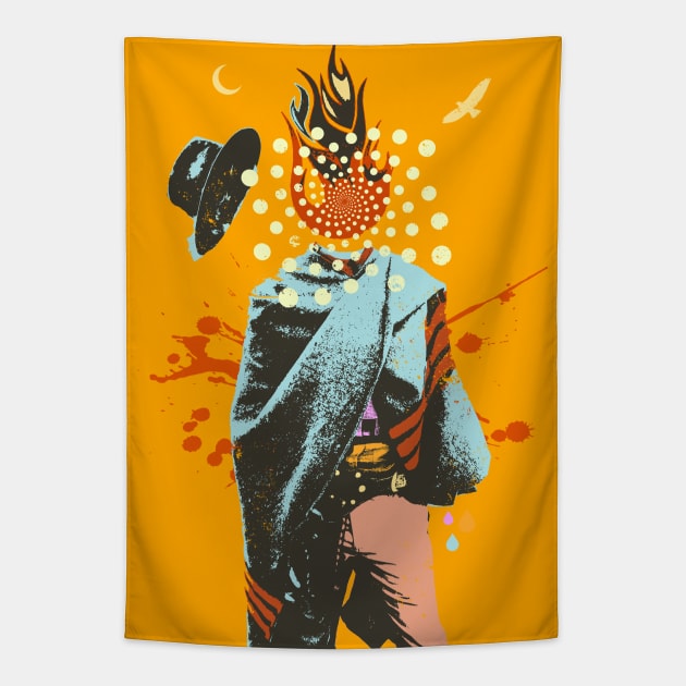 PSYCHEDELIC COWBOY Tapestry by Showdeer