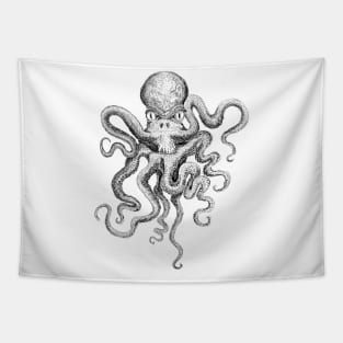 Sketchy stylized Octopus Tapestry