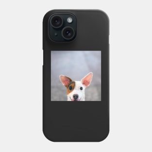 Happy dog looking at camera Phone Case