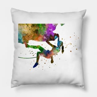 Rock climbing extreme sport women, Pillow