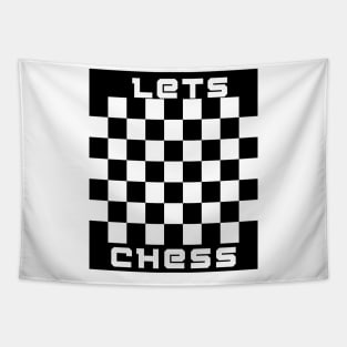 Let's chess, game design , typography and modern Design Tapestry