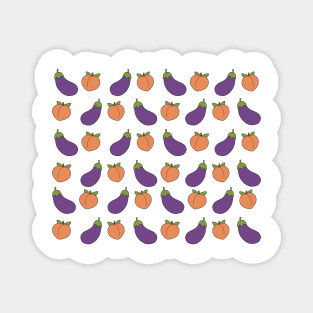 Eggplant and Peach Magnet