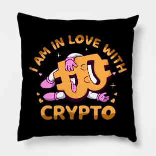 I'm In Love With Crypto Funny Crypto Trader Valentine Gift Pillow