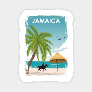 Jamaica Travel Poster Magnet