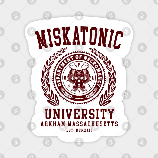 CTHULU AND LOVECRAFT - MISKATONIC UNIVERSITY Magnet by ShirtFace