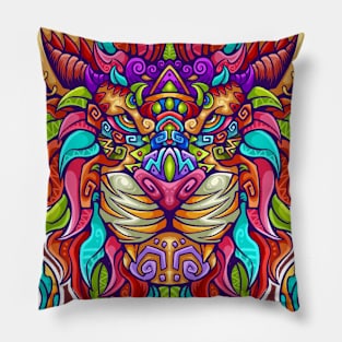 carnival lion Pillow