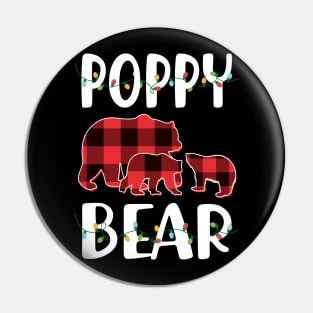 Poppy Bear Red Plaid Christmas Pajama Matching Family Gift Pin