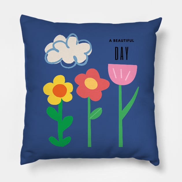 A beautiful day Pillow by VeganRiseUp