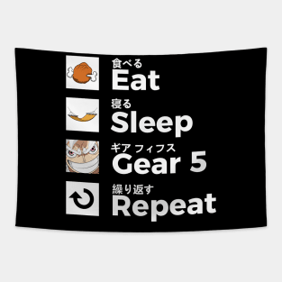 Eat Sleep Gear 5 Repeat Tapestry