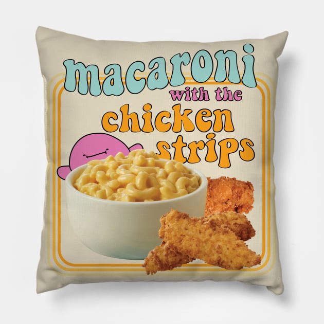 Macaroni with the Chicken Strips Pillow by Perpetual Brunch