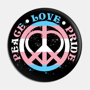 Peace Love Transgender Pride Pin