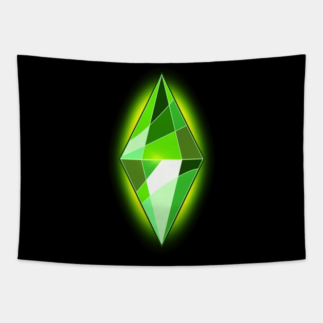 Check Your Plumbob Tapestry by AlteredWalters