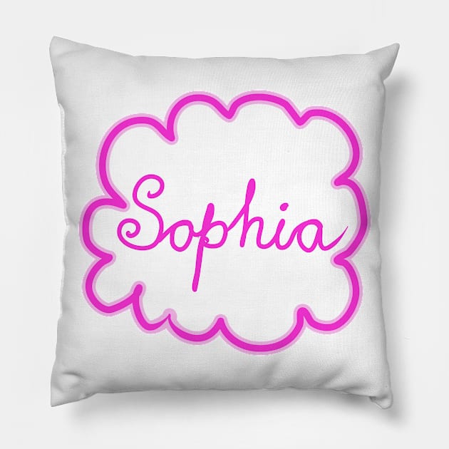 Sophia. Female name. Pillow by grafinya