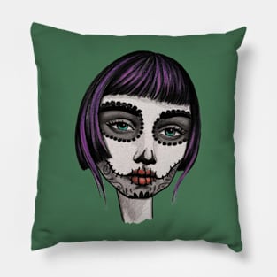 Skull girl Pillow