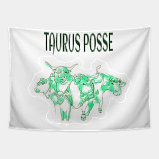 Taurus Posse Portrait - Front Tapestry