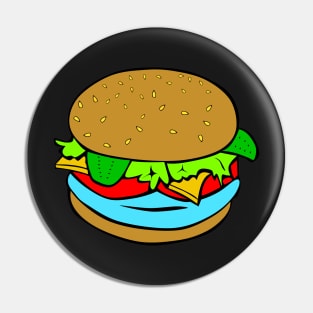 Alien meat burger Pin