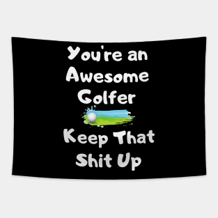 Awesome Golfer - Golf Dad Gift Idea Tapestry