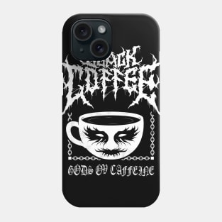 Black Metal Coffee - Funny Cartoon Corpse Paint - Vintage Distressed Phone Case