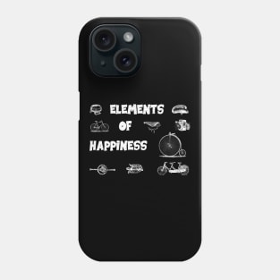 Vintage Bike Elements  with pedal, crank and bell. Elements of Happiness, enjoy your ride. Phone Case