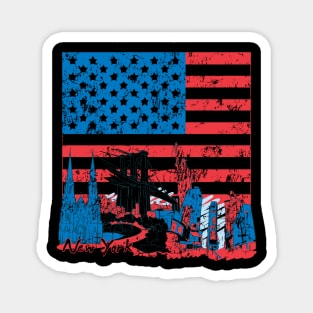 AMERICAN FLAG TSHIRT Magnet