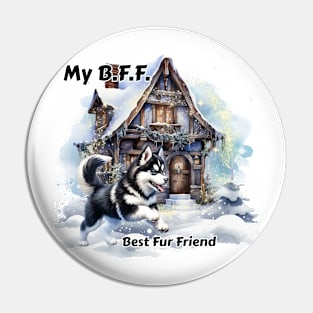 Dog BFF - Husky Pin