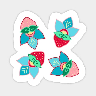 Strawberry Floral by Niibidoon Magnet