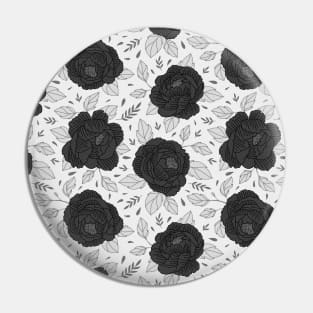 black and white flower pattern fancy cute floral Pin