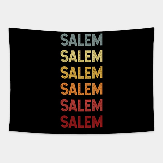 Salem Name Vintage Retro Gift Called Salem Tapestry by CoolDesignsDz