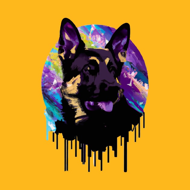 German Shepherd Illustration Design by Furrban