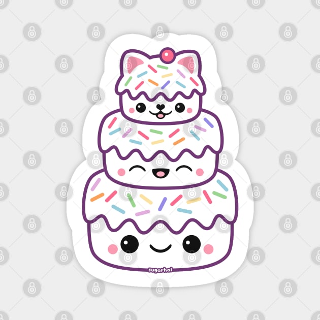 Kitty Cat Cake Magnet by sugarhai