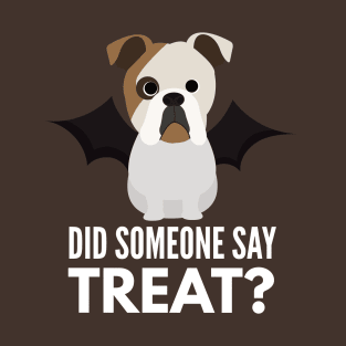 English Bulldog Halloween Trick or Treat T-Shirt