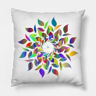 Leaves in multiple prismatic colours Pillow