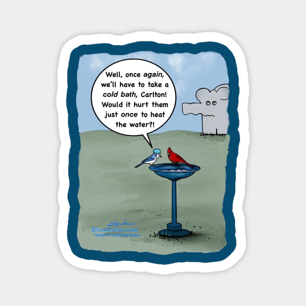 Cold Baths Magnet by Enormously Funny Cartoons