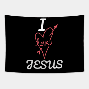 I Love Jesus Christian Tapestry