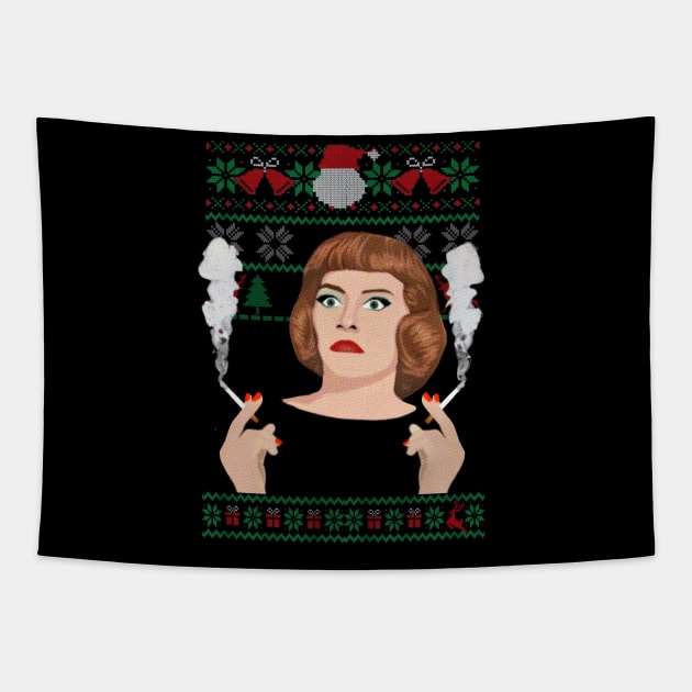 Ugly Christmas Bette Tapestry by Jusstea