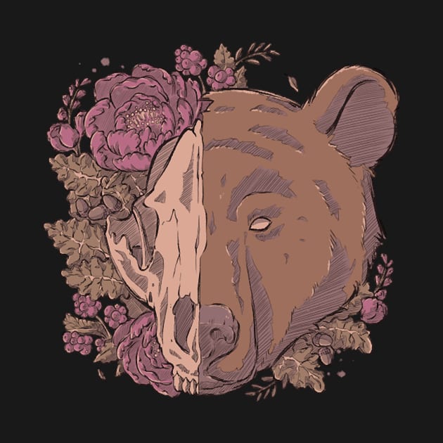 Autumn Bear Skull by anosek1993