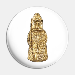 Fierce Warriors Unleashed: The Lewis Chessmen Berserker Design Pin