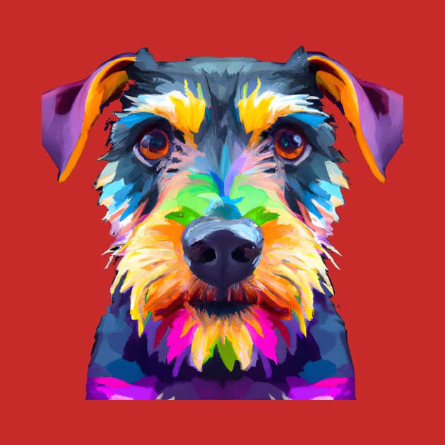 Patterdale Terrier Colorful Design by Furrban