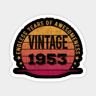 Vintage 1953 69th Birthday Gift Idea 69 Years Old Magnet