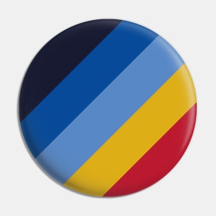 Colorful Retro Stripes Pin