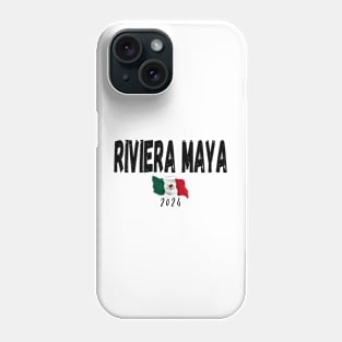 Riviera Maya Souvenir 2024 Vacation Trip Mexico Travel Flag Group Design Phone Case