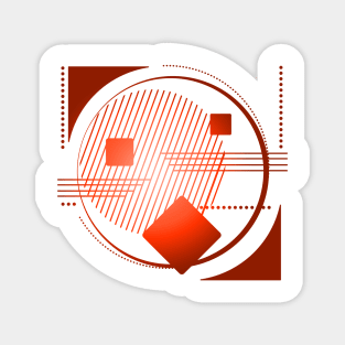 Geometric abstract minimal red Magnet