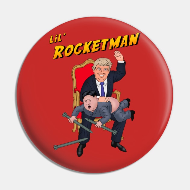 Rocketman Lil Kim Jong Un Pin by Graffix