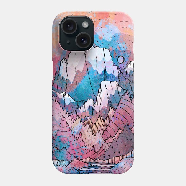 A stream though the land Phone Case by Swadeillustrations