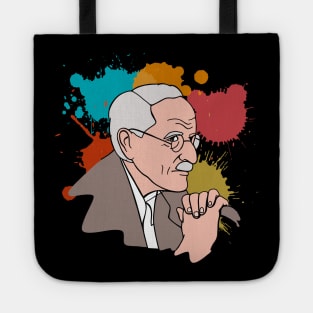 Carl Gustav Jung Portrait - Jungian Psychology Teacher - Paint Edition Tote