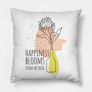 Happiness Blooms From Within Pillow