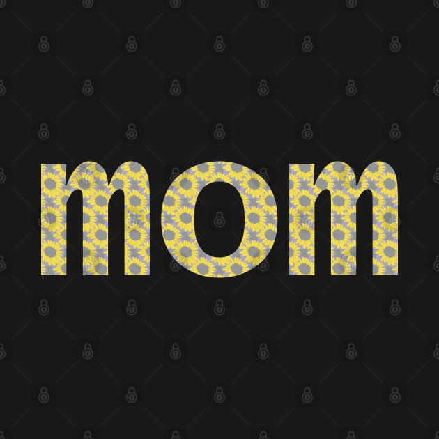 Yellow Mom Floral Art Typography by ellenhenryart