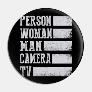 Person Woman Man Camera Tv Cognitive Test Shirt Trump Words 5 0 Pin