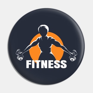 Training woman Fitness Emblem Pin