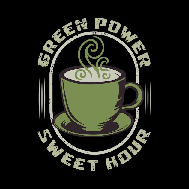 Green Power Sweet Hour Matcha Tea Gift by GrafiqueDynasty